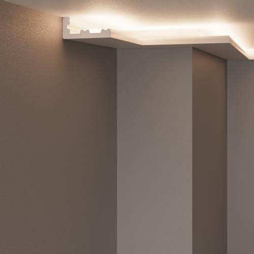 Cornici velette per luce led a soffitto e parete per illuminazione indiretta con le strisce led o faretti per cartongesso - 2 metri (NH1 aggiornata)