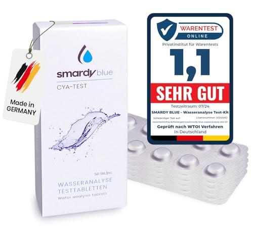 smardy 50 pastiglie fotometro CyA – misura l'acido cianurico/stabilizzatore in piscina, spa e acquario – compatibili con PoolLab, SCUBA II, BAYROL e altri tester elettronici – Made in Germany