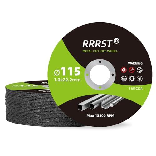 RRRST Dischi Da Taglio 115 Ferro Metallo Acciaio Inox 1mm Ultra Sottili, 25 Pezzi Disco Flessibili Per Smerigliatrice Angolare, Dischi Da Taglio Per Ferro, Metallo, Acciaio Inox, Acciaio, Lamiera
