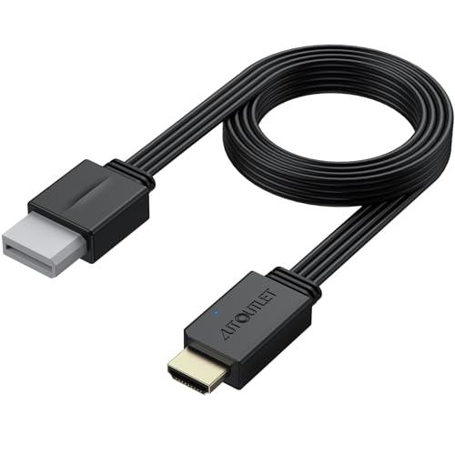 AUTOUTLET Adattatore Wii a HDMI,1080P/720P Convertitore da Wii a HDMI,Lunghezza del Cavo 150 cm,Supporta Tutte le Modalità di Visualizzazione Wii,per HDTV e Monitor,Nero
