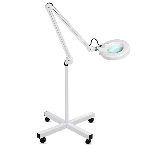 Beltom® LENTE 5 DIOTTRIE LAMPADA D'INGRANDIMENTO CON STATIVO, LUCE FREDDA BIANCA PER ESTETISTA, ESTETICA, LABORATORIO E LAVORI DI PRECISIONE