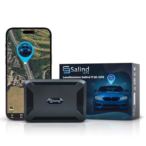 Salind 11, Localizzatore GPS per Auto, Moto, Camion e Altri Veicoli con Allarmi Multipli, Tracker con App, Magnete Potente, Batteria fino a 90 Giorni, Tracciamento in Tempo Reale