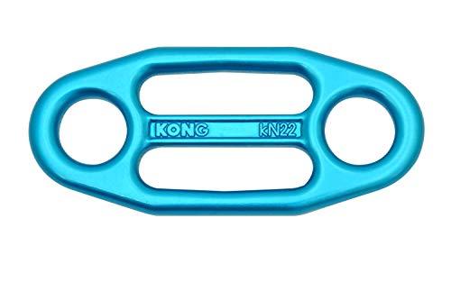 Kong. Gi-Gi Piastrina di Assicurazione Autobloccante. Discensore Arrampicata. Ideale per Discesa Corda Singola e Doppia. Sistema di frenata di Emergenza. Corde da 8 a 13mm. Peso 62g. Color Turchese