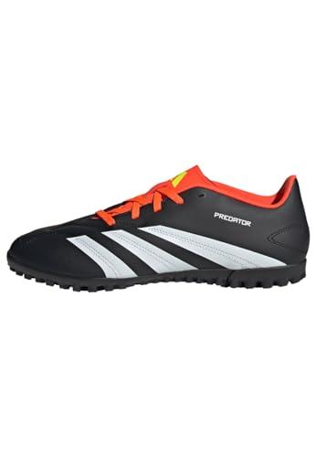 adidas Predator Club Turf Football Boots, Scarpe da Calcio Unisex-Adulto, Core Black/Cloud White/Solar Red, 48 EU
