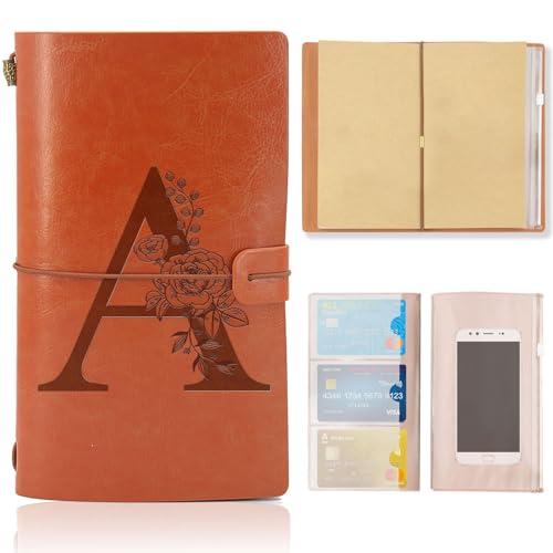 Diario di Viaggio iniziale, Taccuino in Pelle Rifillabile, Diario Blocco Note Quaderno Compleanno Regalo per Donne Ragazze Amica Scrittori Giornalisti e Studenti Regalo per Festa Della Mamma(A)