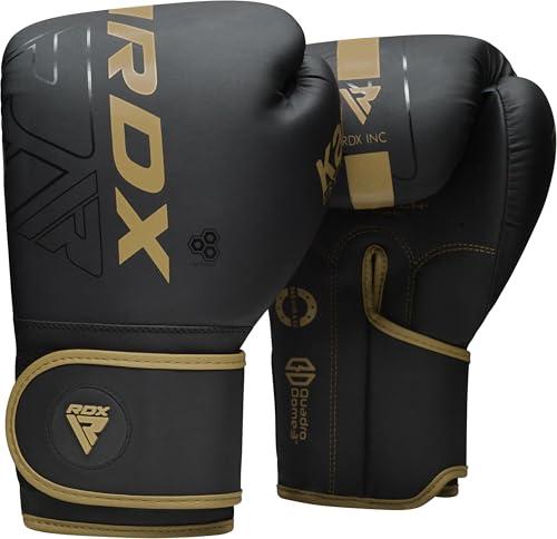 RDX Guantoni da Boxe Muay Thai e Allenamento, Maya Hide Pelle, KARA Combattimento Guanti da Sacco per Sparring, Sacchi Pugilato, Punzonatura, MMA Kick Boxing Gloves Uomo Donna, 8 10 12 14 16 18 oz