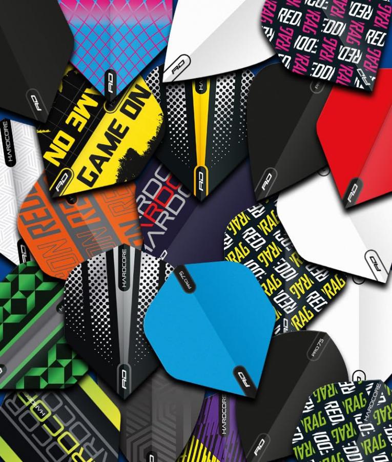 RED DRAGON Bargain Assorted Dart Flights 25 Sets