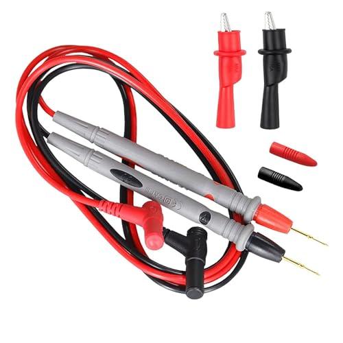 EUZUXU Puntali Multimetro, 1000 V/20 A, Sonde di Cavo Multimetro, Puntali per Tester Multimetro in Silicone Adatto per Multimetro