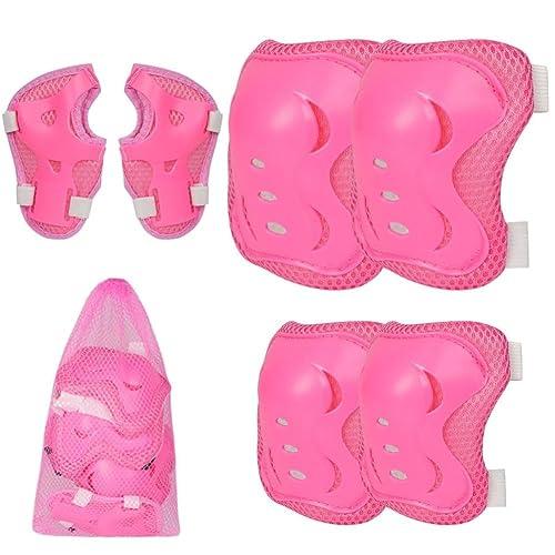 Flintronic Protezione Kit per Bambini 3-12Anni, Protezioni Set per Bambini, Sicurezza Set per Ciclismo, Regolabile Ginocchiere Set di Gomitiere per Sci Skateboard Pattinaggio Monopattino Sport Estermi