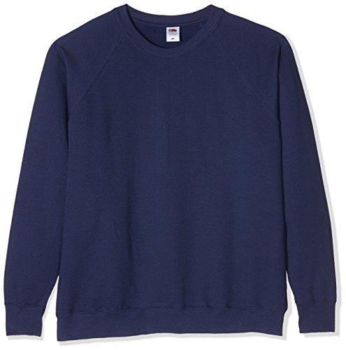 Fruit of the Loom Raglan Sweatshirt Felpa, Blu (Deep Navy), XL Uomo