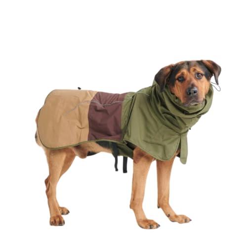 Spark Paws Breatheshield™ - Impermeabile per cani - Protezione e comfort per tutte le stagioni - Comfort traspirante, vestibilità adattiva e miglioramenti di sicurezza - Verde marrone chiaro, 4XL