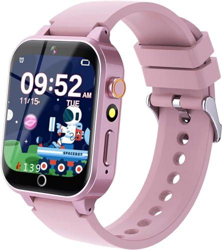 Smartwatch per Bambini - 26 Giochi,Contapassi Calorico,Orologio Smartwatch Bambini con Fotocamere,Musicale,Torcia,Sveglia,Giocattoli educativi,Regalo di Compleanno per Bambini[Scheda SD integrata]