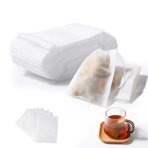 Vinabo 400 Pezzi Filtri da Tè, Infusore per Tisane, 7cm X 9cm Filtro Tea con Coulisse, Bustine da Tè Filtro Usa e Getta per Tè Sfuso, Tè Aromatizzato, Spezie, Vaniglia, Lavanda, Caffè