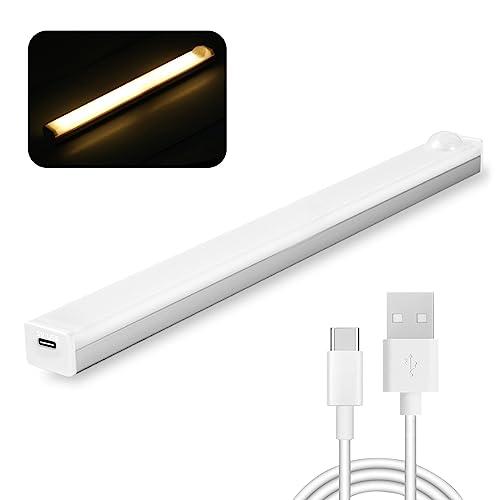 Vinmooog Luce Armadio LED notturna,l sottopensile con sensore di movimento, luci led 20CM 3Modalità barra sottopensile Per Camera Da Letto Corridoio (Colori caldi)