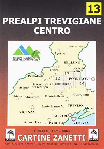 Prealpi trevigiane centro 1:30.000. Ediz. illustrata