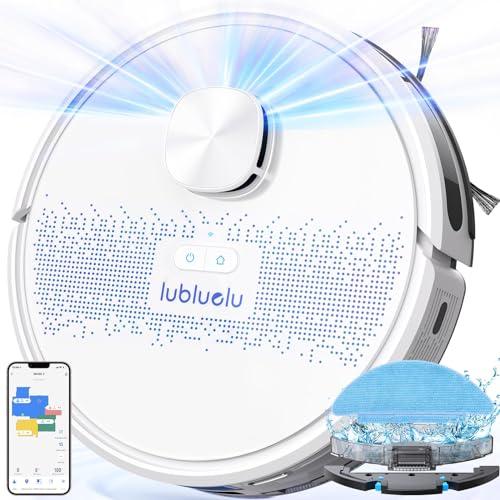 Lubluelu 4000Pa Robot Aspirapolvere Lavapavimenti con Mappatura a 5 Piani, Robot Vacuum Mop 2 in 1, LiDAR Laser 9.0, Aspirapolvere Robot Silenzioso per Pulizia Domestica, WiFi/APP/Alex Control (SL60D)