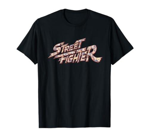 Motivo del logo di Street Fighter Gaming Chibi Retro Arcade Gamers Maglietta