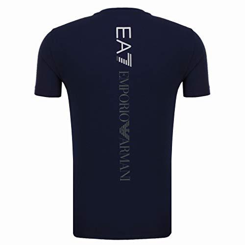 Emporio Armani T-shirt da uomo EA7 3GPT08 PJ03Z manica corta girocollo, Marina Militare, XL