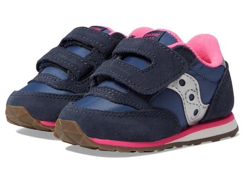 Saucony Baby Jazz HL, Scarpe da Ginnastica Unisex - Bambini e Ragazzi, Navy Silver Pink, 26 EU