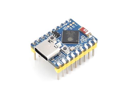 ESP32-S3 Mini Development Board with Pre-soldered Header Based On ESP32-S3FH4R2 Dual-Core Processor,with 2.4GHz Wi-Fi and Bluetooth 5 Support,240MHz Running Frequency, Support C/C++, MicroPython