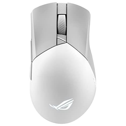 ASUS ROG Gladius III, Mouse Gaming Wireless, Super Leggero, 36000 dpi, 2.4 GHz, Bluetooth, Bassa Latenza, USB, Batteria a Lunga Durata, Illuminazione RGB Aura Sync, Bianco