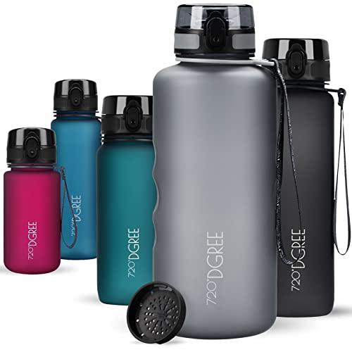 720°DGREE Borraccia 2 Litri “uberBottle“ +Setaccio softTouch - Senza-BPA, Prova Perdite - Bottiglia XXL, Water Bottle, Borracce Acqua Sportiva per Palestra, Fitness, Gym, Escursioni, Lavoro Università