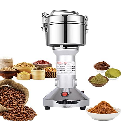 LEJIEYIN Mulino per Cereali 150g Grinder Elettrico 22000RPM Speed Cereali Grinder Acciaio Inossidabile Macina Cereali Elettrica Mulino Elettrico per Farina/Grano/Cereali Secchi/Erba/Spezie