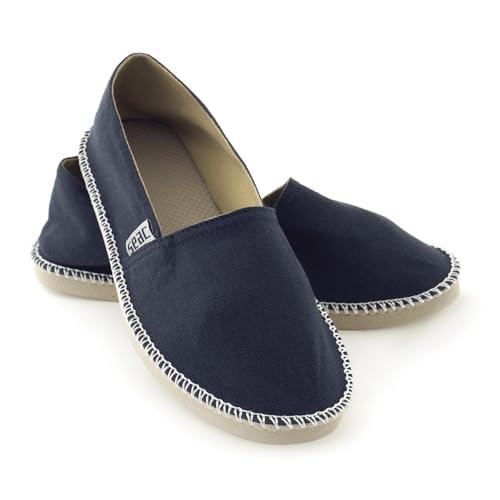 SEAC Malaga, Espadrillas Casual per Donna e Uomo in Canvas e Dettagli in Corda, Suola Antiscivolo, Blu, 43