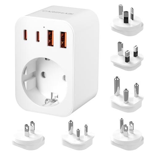 Adattatore Universale Da Viaggio, Adattatore Presa Inglese Con USB-A/TYPE-C, Adattatore Presa Americana Di Tipo g/b/i/a/m/d Adattatori Da Viaggio Per Regno Unito/Stati Uniti