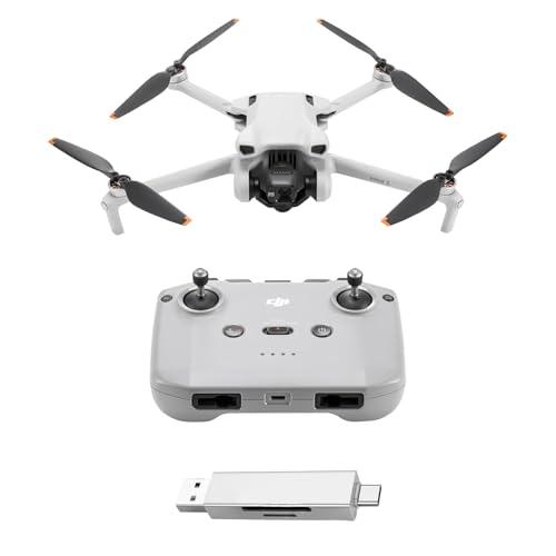 DJI Mini 3 Bundle – Mini Drone con Fotocamera Pieghevole e Leggero con Video in 4K HDR, Autonomia di 38 Minuti, Riprese Verticali Native e Funzioni Intelligenti