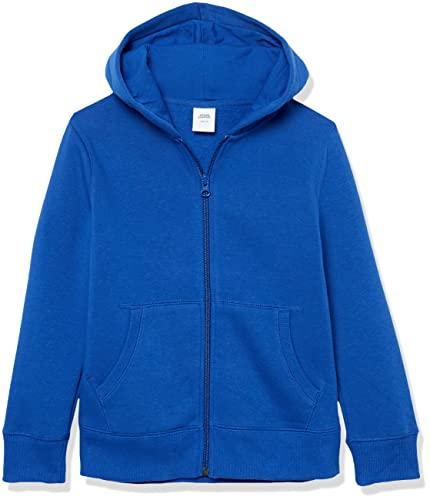 Amazon Essentials Felpe con Cappuccio Foderate in Pile con Cerniera Bambini e Ragazzi, Blu, 11-12 Anni