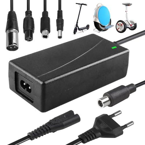 Caricatore Monopattino Elettrico, 42V 2A AC Caricatore Hoverboard con 4 connessioni, Caricabatterie Adattatore di Alimentazione, per Scooter Elettrico, Hoverboard, Bicicletta Elettrica