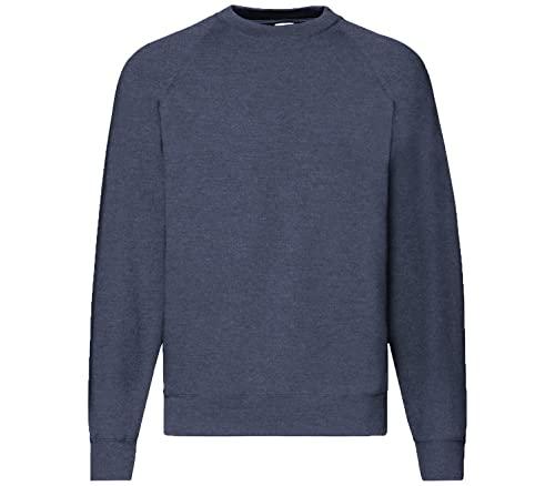 Fruit of the Loom Felpa Raglan da uomo 62-216-0, Vintage Heather Navy + 1 blocco note acquisto Hl, XL