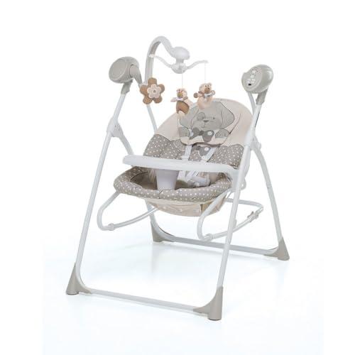 Foppapedretti Sdraietta Altalena Carillon, Dondolo Musicale con diverse Melodie, per Bambini dalla nascita a 9 Kg, Dispositivo di Movimento della seduta, Telecomando per attivazione a distanza, Puppy