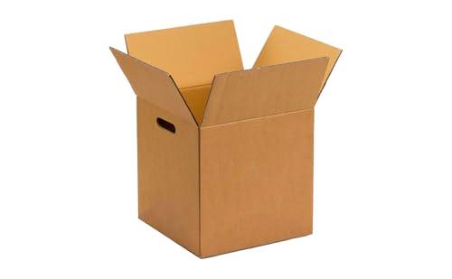 MagazziniGM, Scatole di Cartone Resistenti per Trasloco, Spedizioni e Imballaggi Sicuri, Scatole Avana Robuste e Riutilizzabili (5pz, 40 X 30 X 40 Doppia Onda con Maniglia)