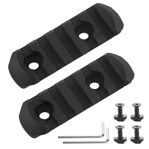 Funver Picatinny, set di 2 binari a 5 slot, in lega di alluminio, binari di montaggio Picatinny, per mirini telescopici, torce elettriche, supporti di cablaggio e impugnature