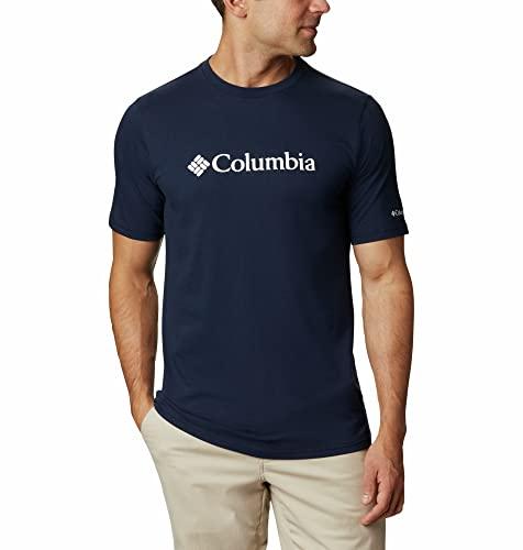 Columbia CSC Basic Logo Short Sleeve, Maglietta A Manica Corta Uomo, Collegiate Navy/White, L