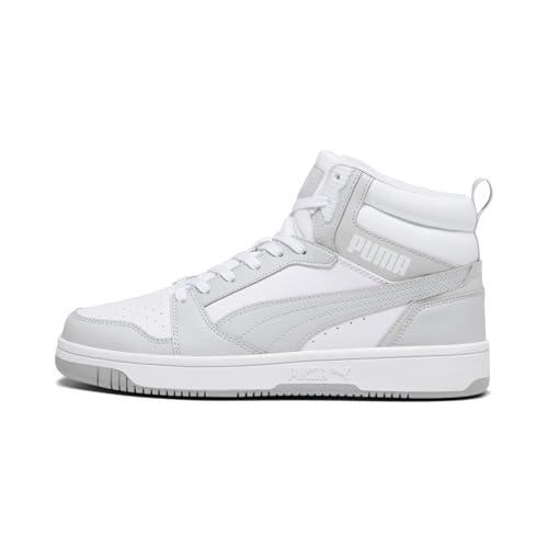 PUMA Rebound V6, Scarpe da ginnastica Unisex - Adulto, White Ash Gray, 46 EU
