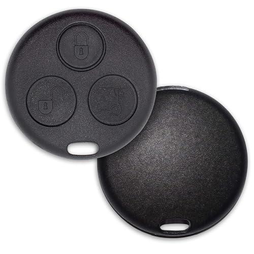 Lage Guscio per Chiave compatibile con Mercedes Benz, Smart, ForTwo, 450, Roadster, Crossblade, City, Coupe, City Cabrio - Telecomando Auto Cover Scocca di Ricambio a 3 Tasti Pulsanti (1 Guscio)