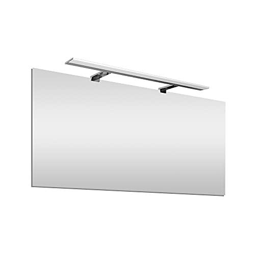 Inbagno Specchio Bagno con Lampada LED 100x60 cm, Reversibile, con Illuminazione LED Cromo Luce Naturale (Luce Naturale 80 cm, 100x60 cm)
