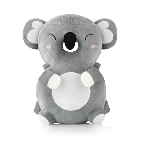 PandaEar Zaino di Protezione per la Testa del Bambino, Protettore della Testa per Bambini in Fase di Camminata, Cuscino di Sicurezza Regolabile (Grigio Koala)