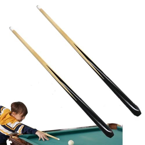 Dreuhuing 2 bastoncini da biliardo -ni, bastoncini da biliardo per bambini, 50 cm, in legno, lucidati a mano, bastoni da biliardo per casa, bar, biliardo, tavoli da biliardo per spazi ristretti