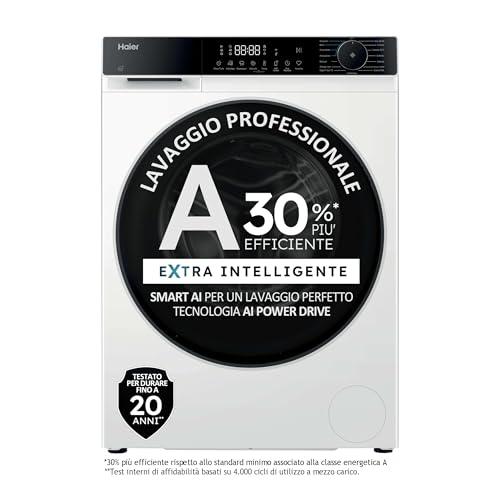 Haier X Serie 5 Lavatrice 8 Kg, Libera Installazione, Carica Frontale, Classe A-30%, 1400 Giri, Smart AI Cycle, Ciclo Refresh a Vapore, Wi-Fi con App hOn, 85x60x56 cm, Bianca – HW80-BP14357U-IT