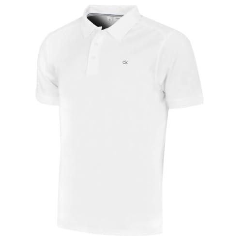 Calvin Klein Polo Golf Uomo Campus Colletto a Coste - Bianco - L