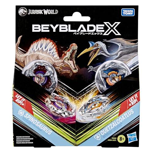 Hasbro Beyblade X in collaborazione con Jurassic World, Spinosauro vs. Quetzalcoatlus, Confezione Multipla