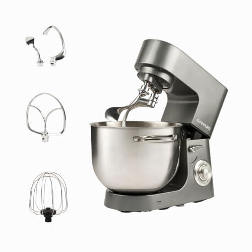 G3 Ferrari G20164 Pastaio Come a Mano Impastatrice Planetaria, 1800 W, 8 Litri, Contenitore inox con maniglie, Doppio Gancio, 8 Velocità, Funzionamento Pulse, Accessori inclusi