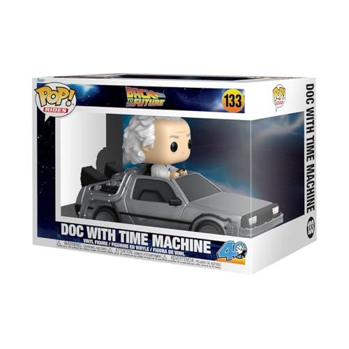 Funko Pop! Rides Deluxe: Back To The Future – Doc With Time Machine - Dr. Emmett Brown - Ritorno Al Futuro - Figura in Vinile da Collezione - Idea Regalo - Merchandising Ufficiale - Movies Fans