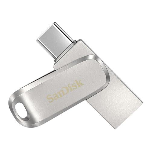 SanDisk Ultra Dual Drive Luxe 128GB Unità Flash (Pendrive con connettori USB reversibili di Tipo C e Tipo A, per memoria Telefono, Tablet, Mac e Computer, fino a 400 MB/s, Corpo in metallo) Argento
