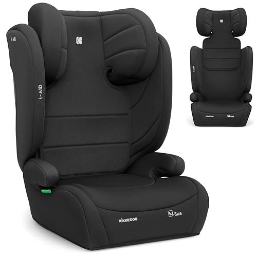 KikkaBoo Seggiolino Auto 15-36 kg i-AID, Gruppo 2/3, i-Size 100-150 cm, da 3,5 a 12 Anni, Poggiatesta Regolabile 13 Posizioni, Nero