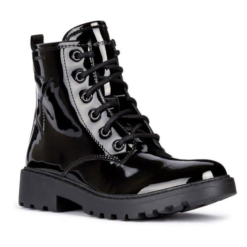 Geox J Casey Girl, Caviglia barca Bambine e ragazze, Nero (Black), 35 EU